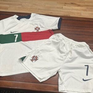 Nike Kids White and Red Matching Set